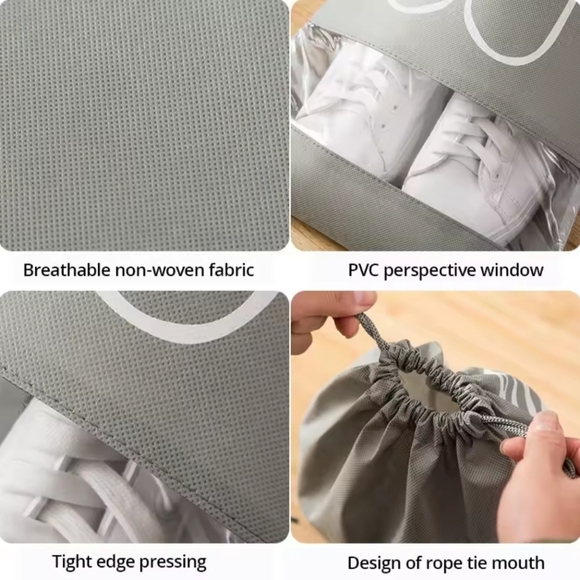 5pcs Black Shoe Storage Bags - Picture 3 of 3